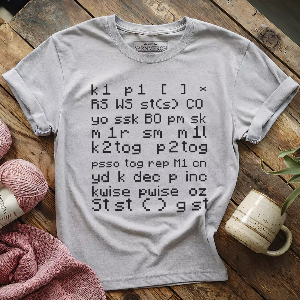 Knitting Code T-shirt - Prismatic Fiber Arts