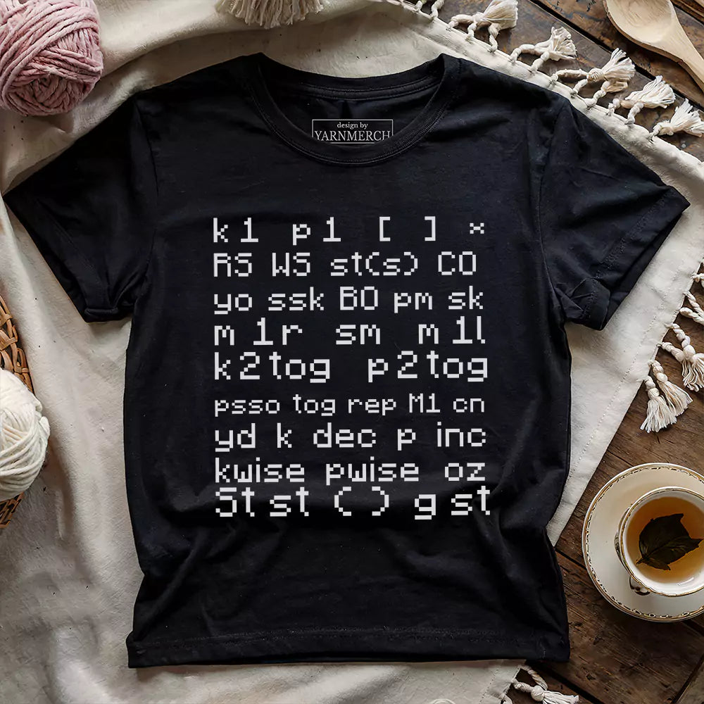 Knitting Code T-shirt - Prismatic Fiber Arts