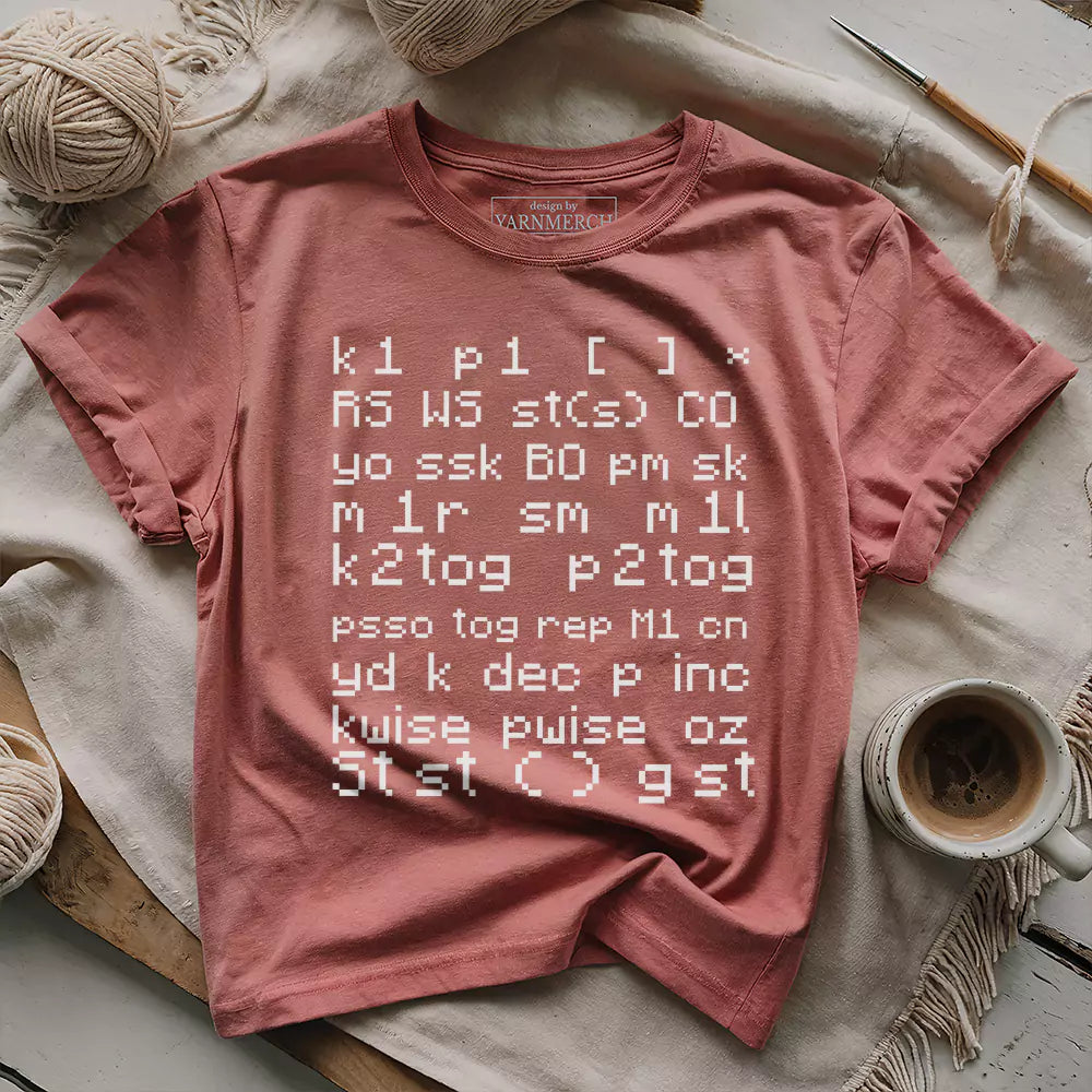 Knitting Code T-shirt - Prismatic Fiber Arts