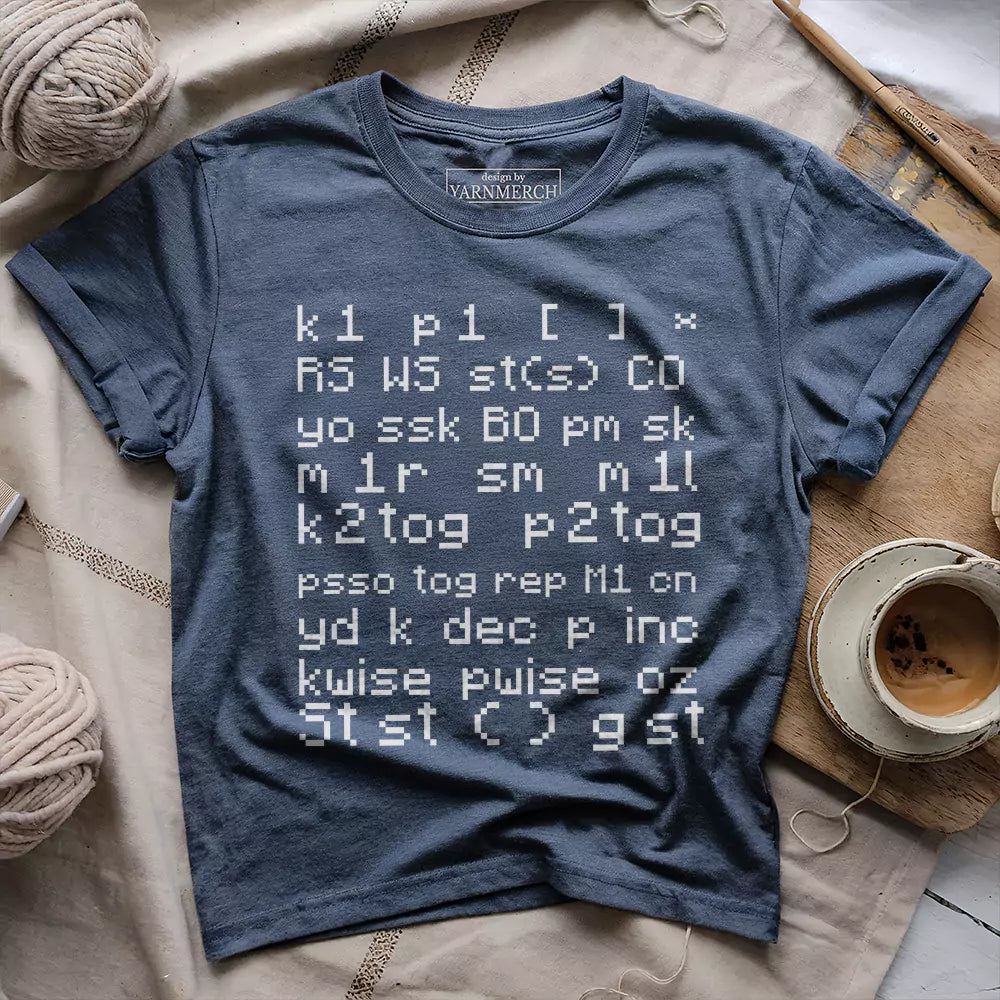 Knitting Code T-shirt - Prismatic Fiber Arts
