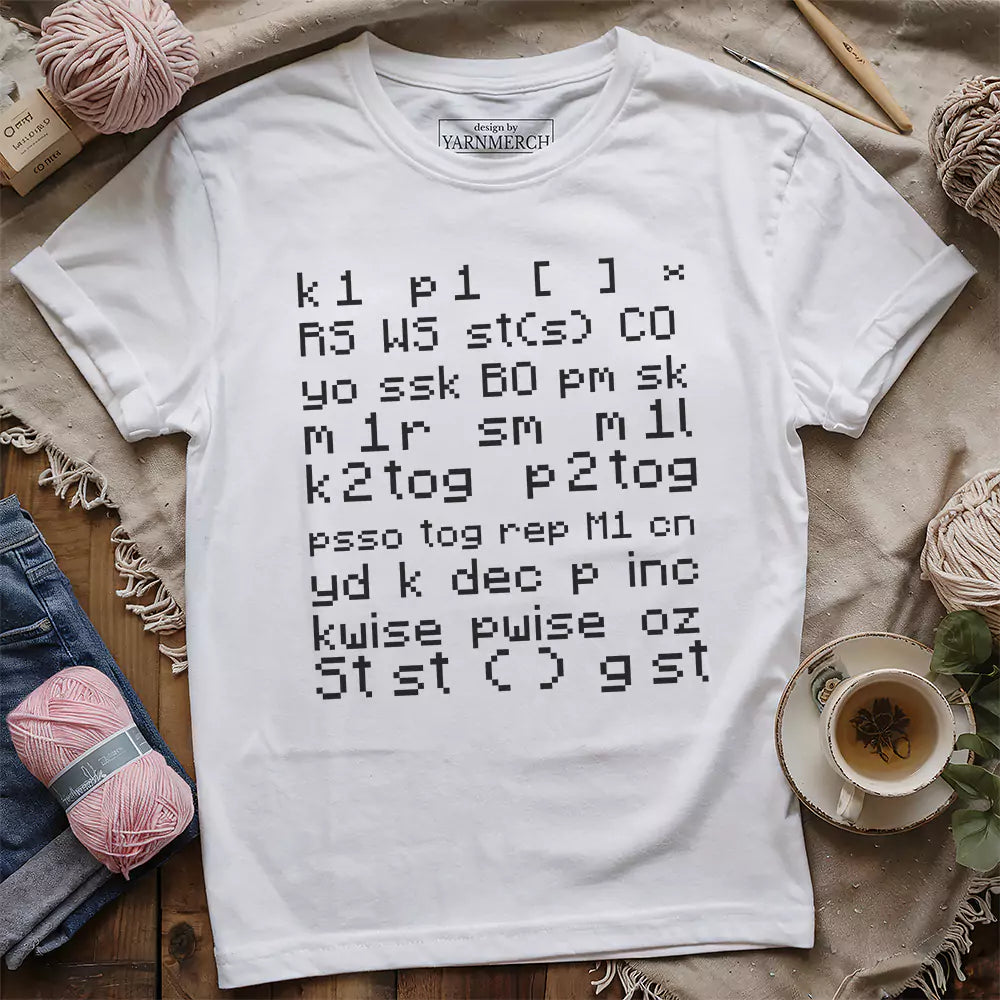 Knitting Code T-shirt - Prismatic Fiber Arts