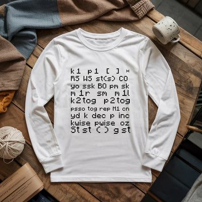 Knitting Code Long Sleeve T-shirt - Prismatic Fiber Arts