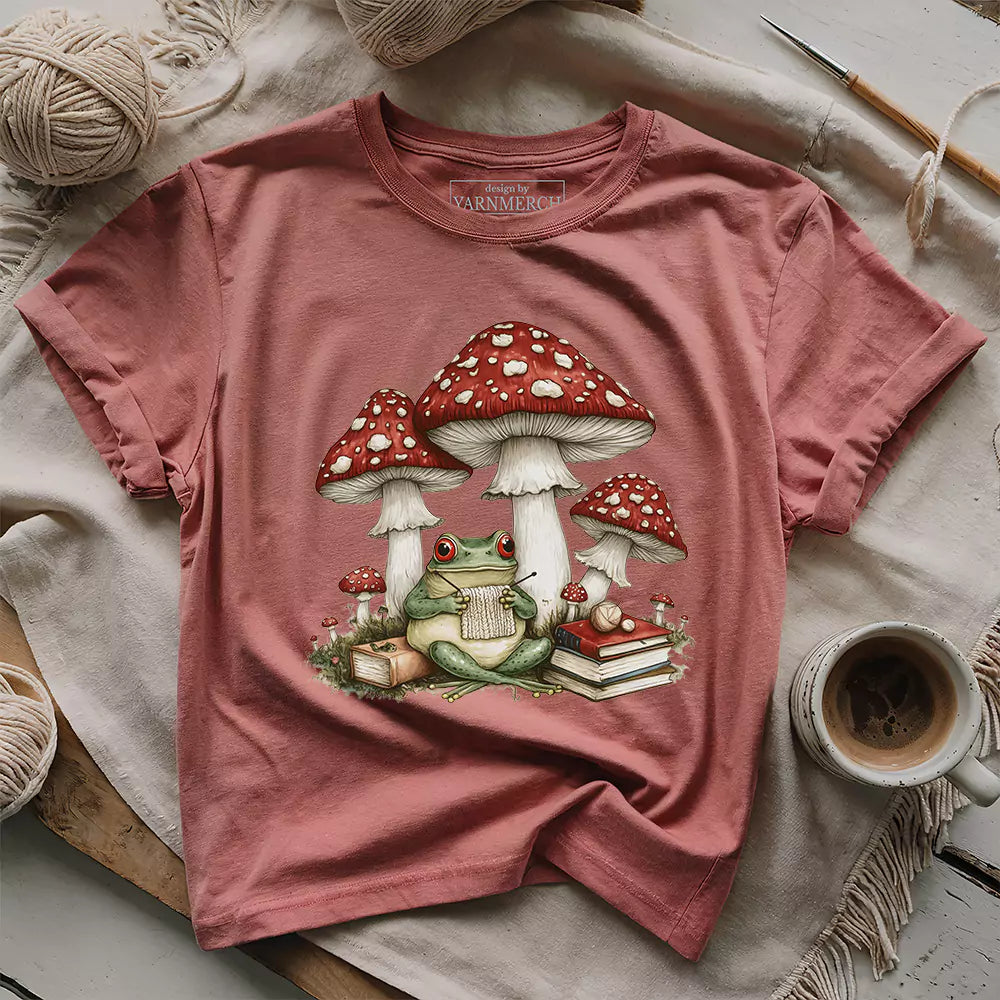 Knitting Frog T-shirt - Prismatic Fiber Arts