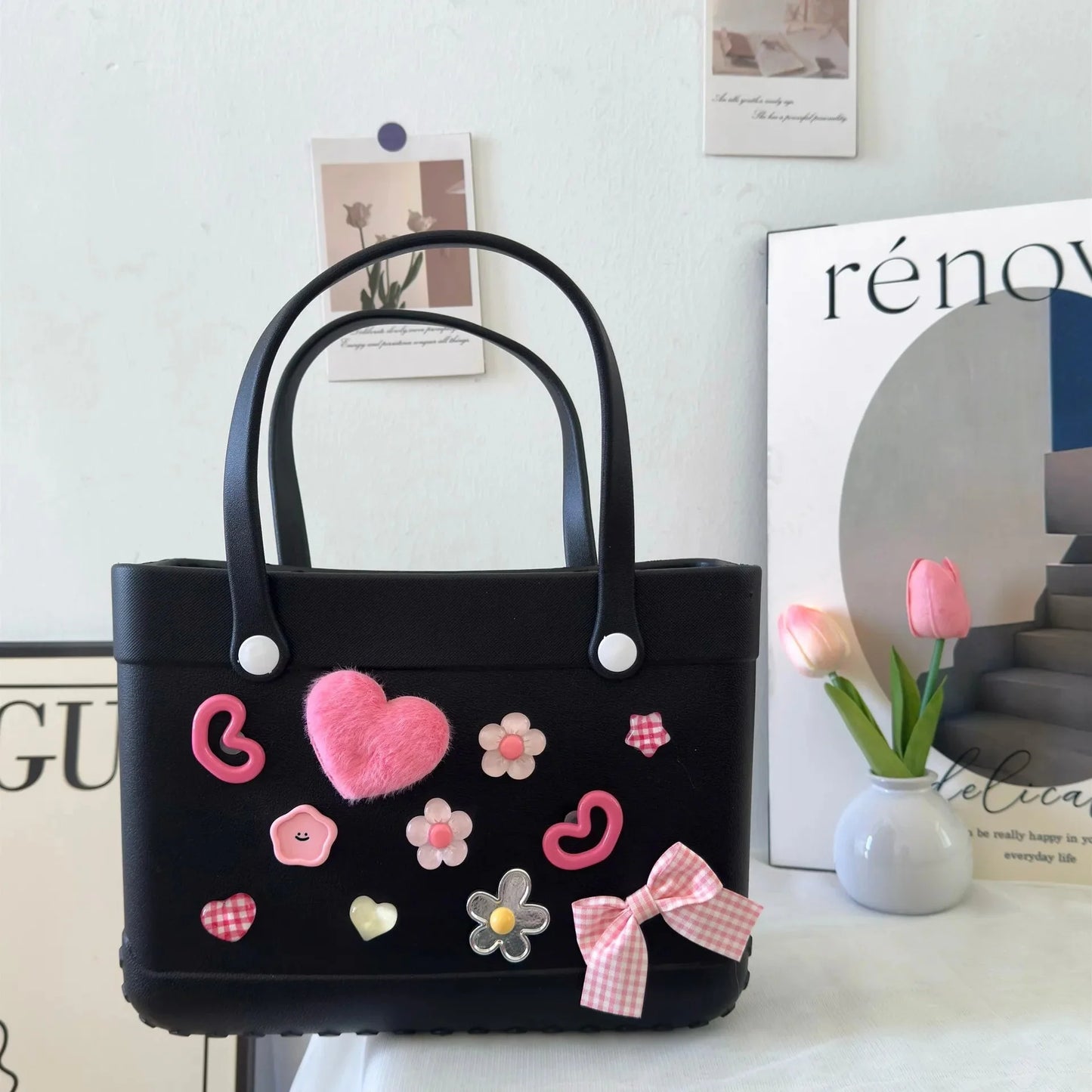 Large Eva Beach Bag Fashion - Prismatic Fiber Arts