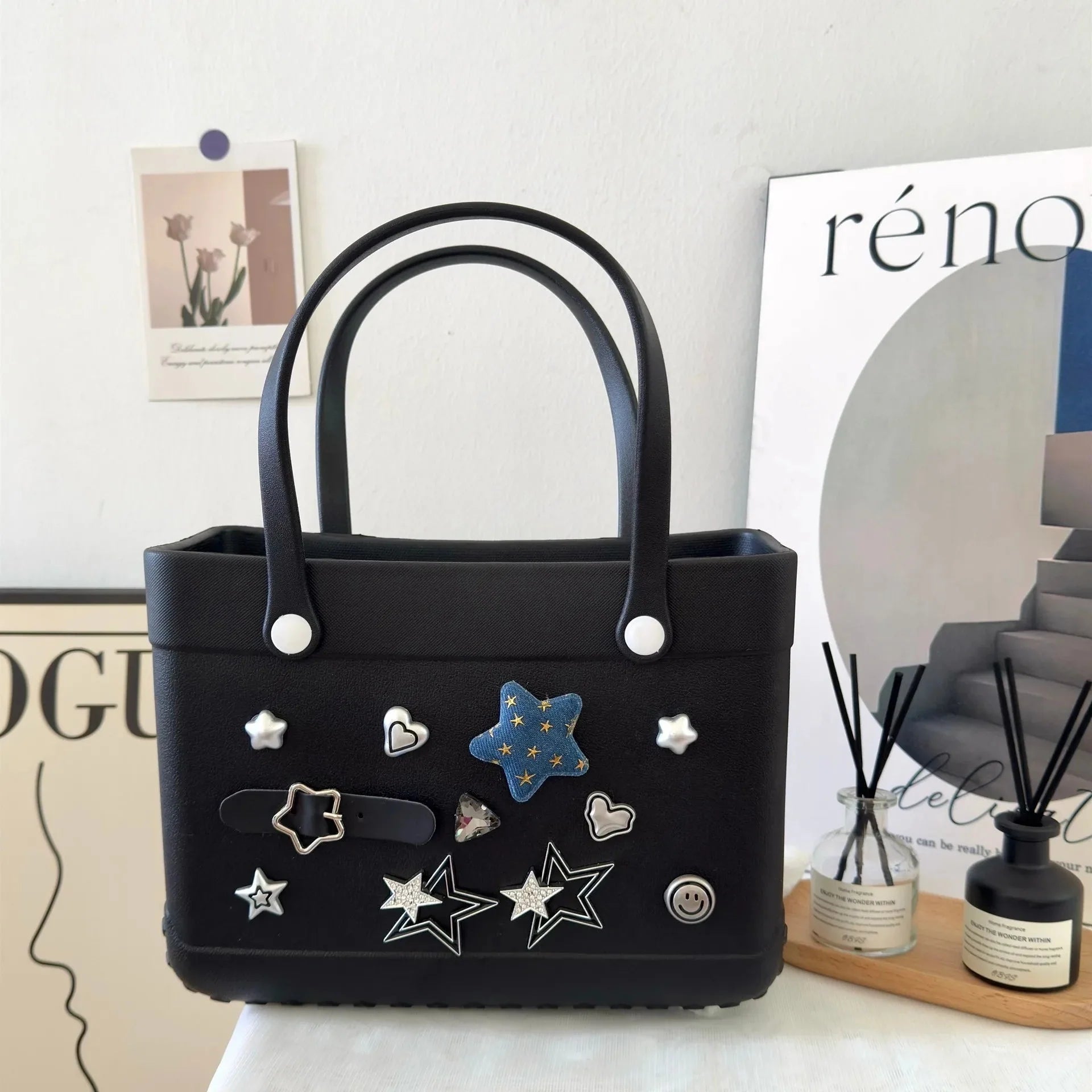 Large Eva Beach Bag Fashion - Prismatic Fiber Arts
