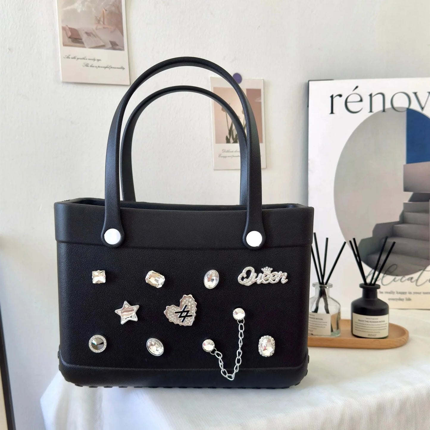 Large Eva Beach Bag Fashion - Prismatic Fiber Arts
