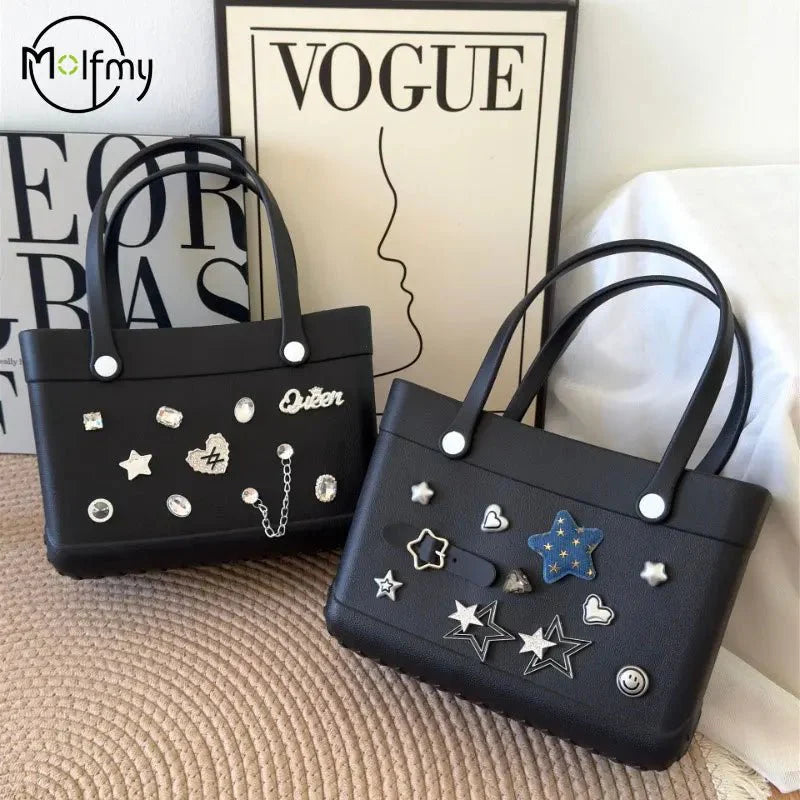 Large Eva Beach Bag Fashion - Prismatic Fiber Arts