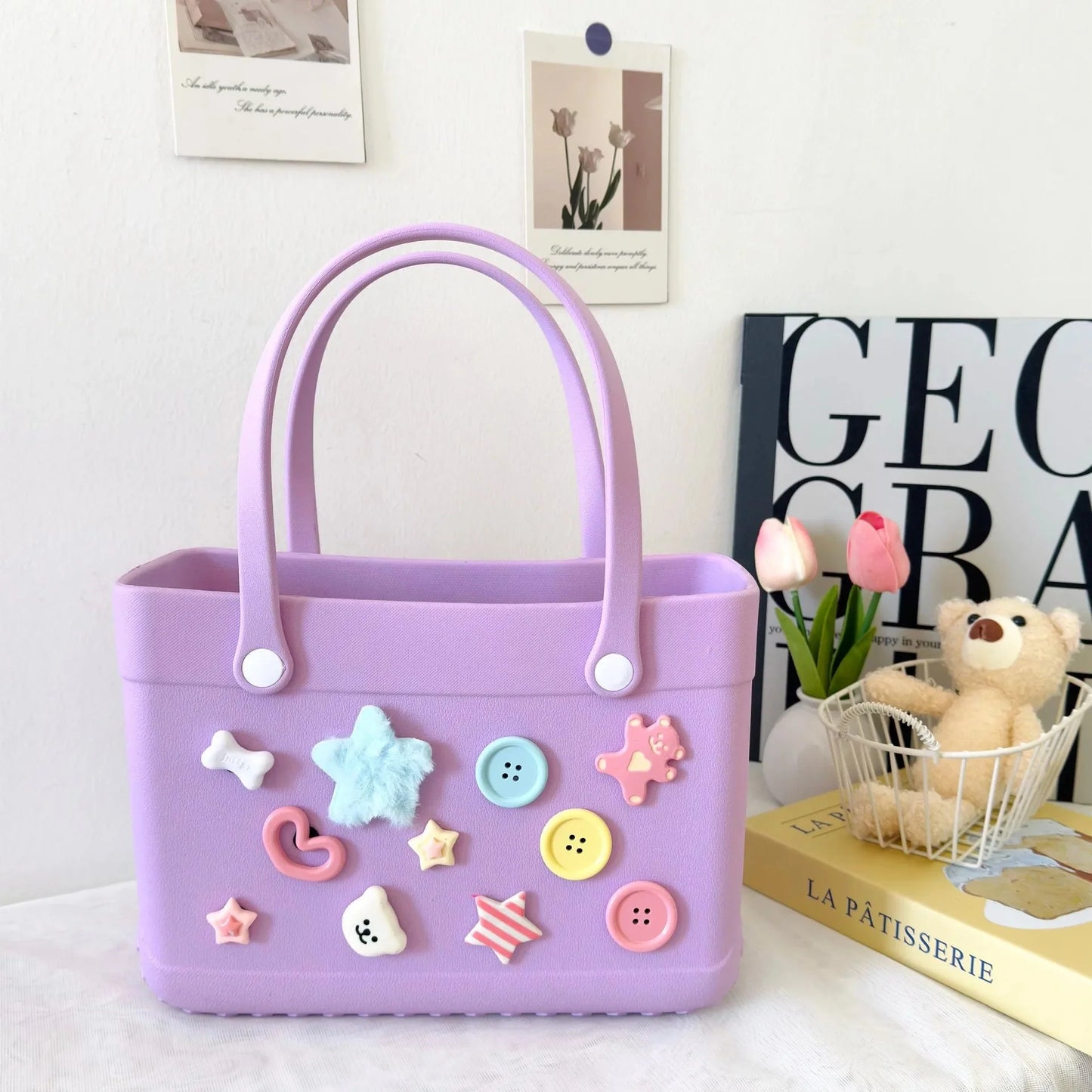 Large Eva Beach Bag Fashion - Prismatic Fiber Arts