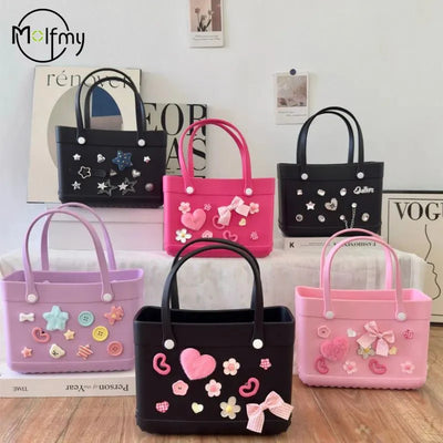 Large Eva Beach Bag Fashion - Prismatic Fiber Arts