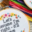 Let's Assume I'm Right - Snarky Floral Cross Stitch Kit by Room for Calm - Prismatic Fiber Arts