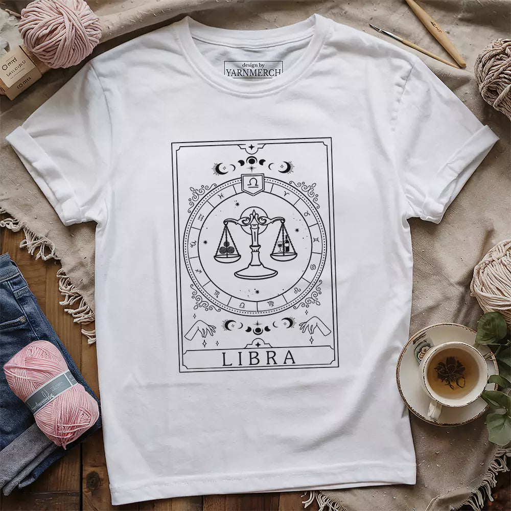 Libra Yarn Tarot T-shirt - Prismatic Fiber Arts