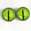 Lime Green Dragon Sew-On Button Glass Eyes - Prismatic Fiber Arts