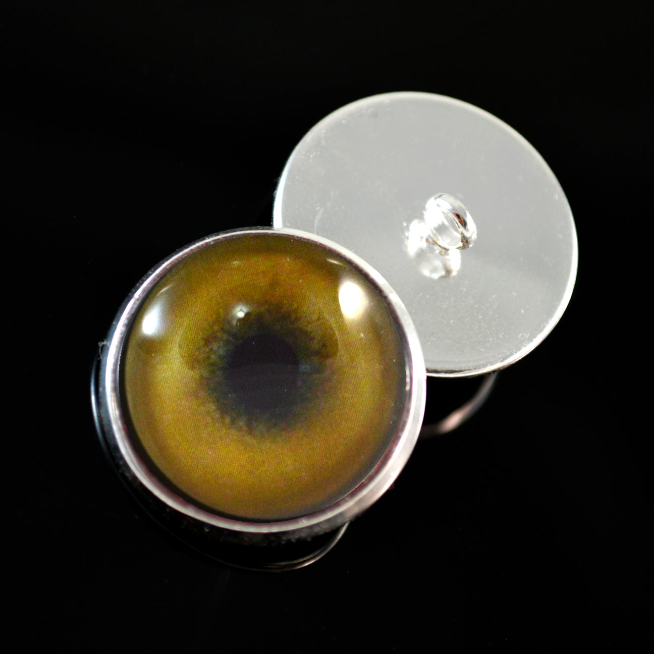 Lion Sew-On Button Glass Eyes - Prismatic Fiber Arts