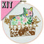 Belle In a Box, Floral Cat Embroidery Kit - Prismatic Fiber Arts