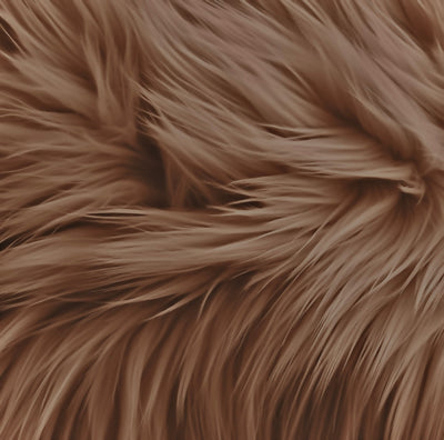 Round Shaggy Faux Fur Fabric - 60 inches Diameter - Circular Fluffy Faux Fur for Home Decor - Prismatic Fiber Arts