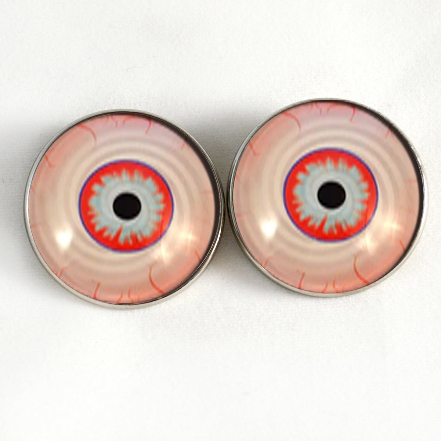 Manic Scary Clown Horror Sew-On Button Glass Eyes - Prismatic Fiber Arts