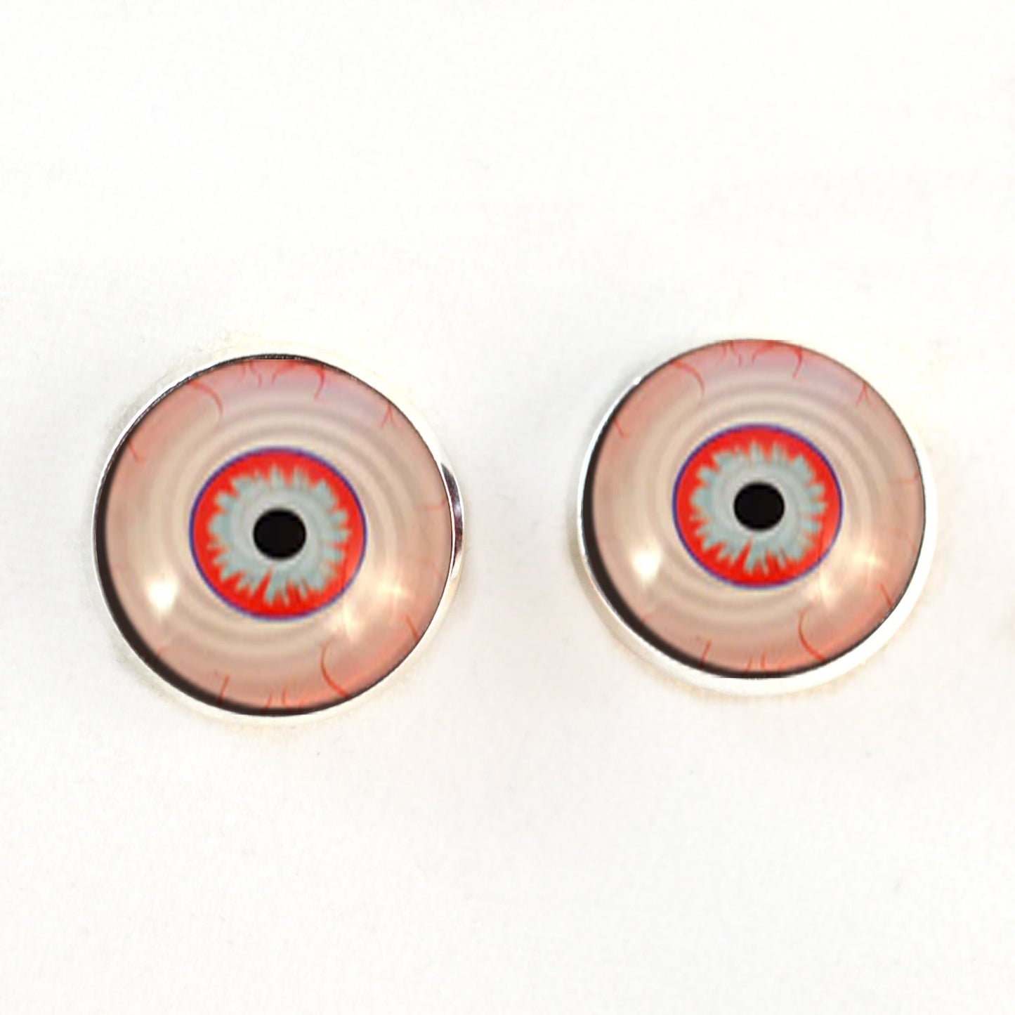 Manic Scary Clown Horror Sew-On Button Glass Eyes - Prismatic Fiber Arts