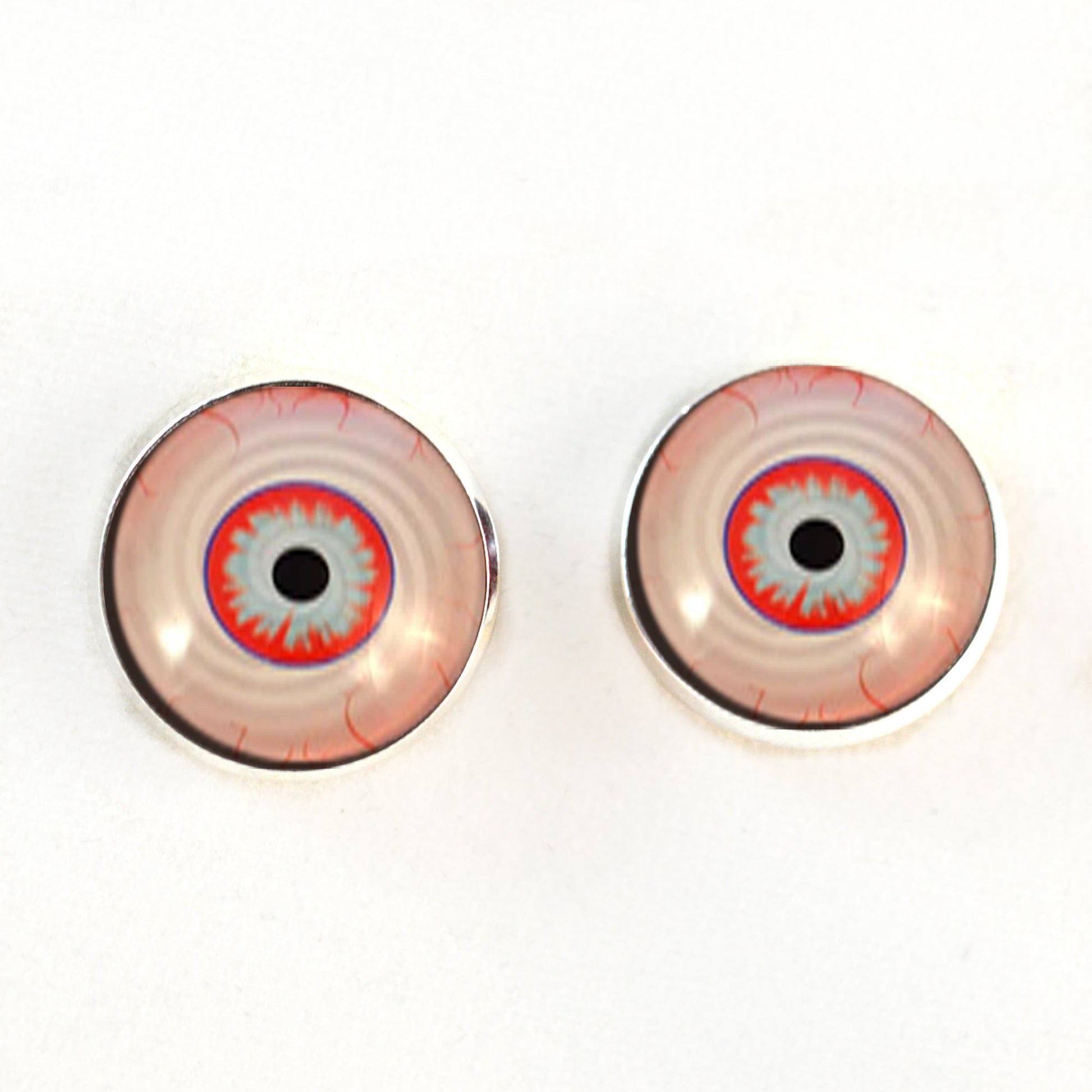 Manic Scary Clown Horror Sew-On Button Glass Eyes - Prismatic Fiber Arts