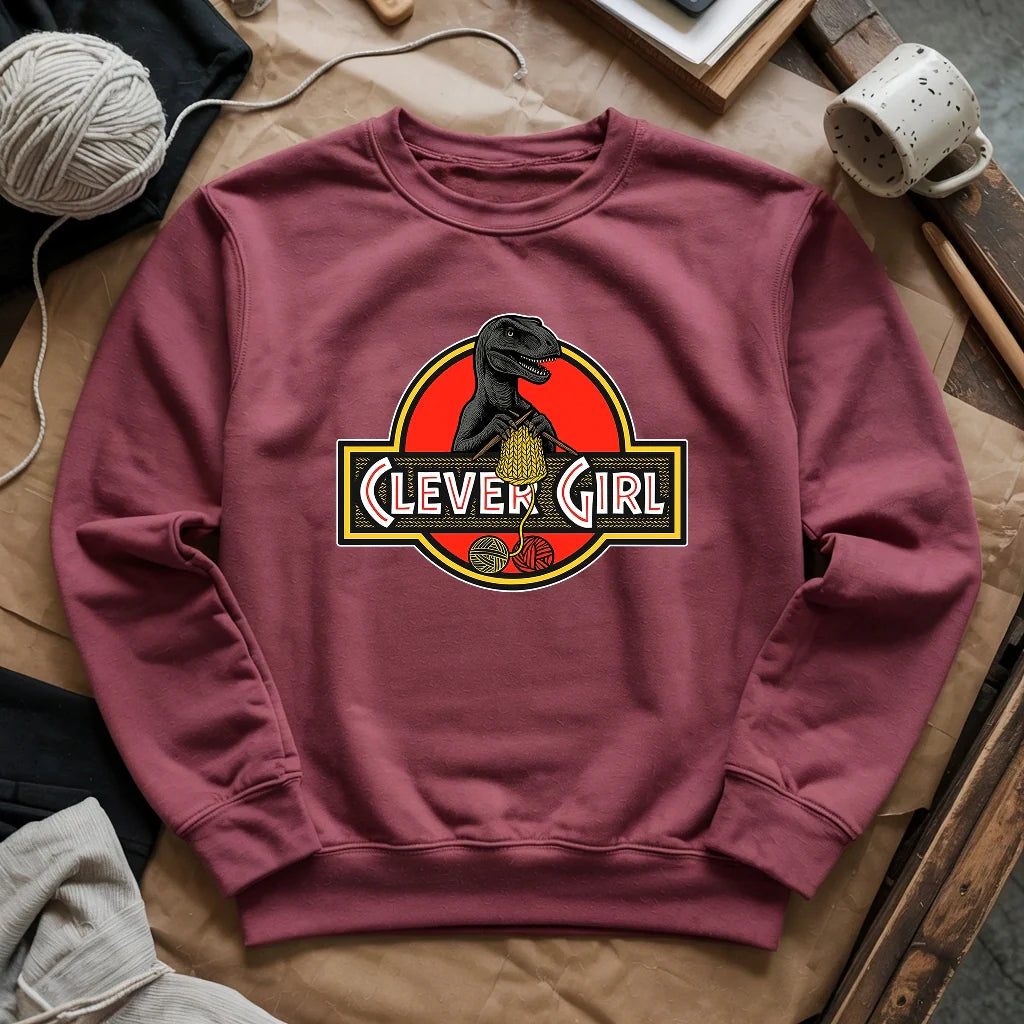 Clever Girl Sweatshirt - Prismatic Fiber Arts