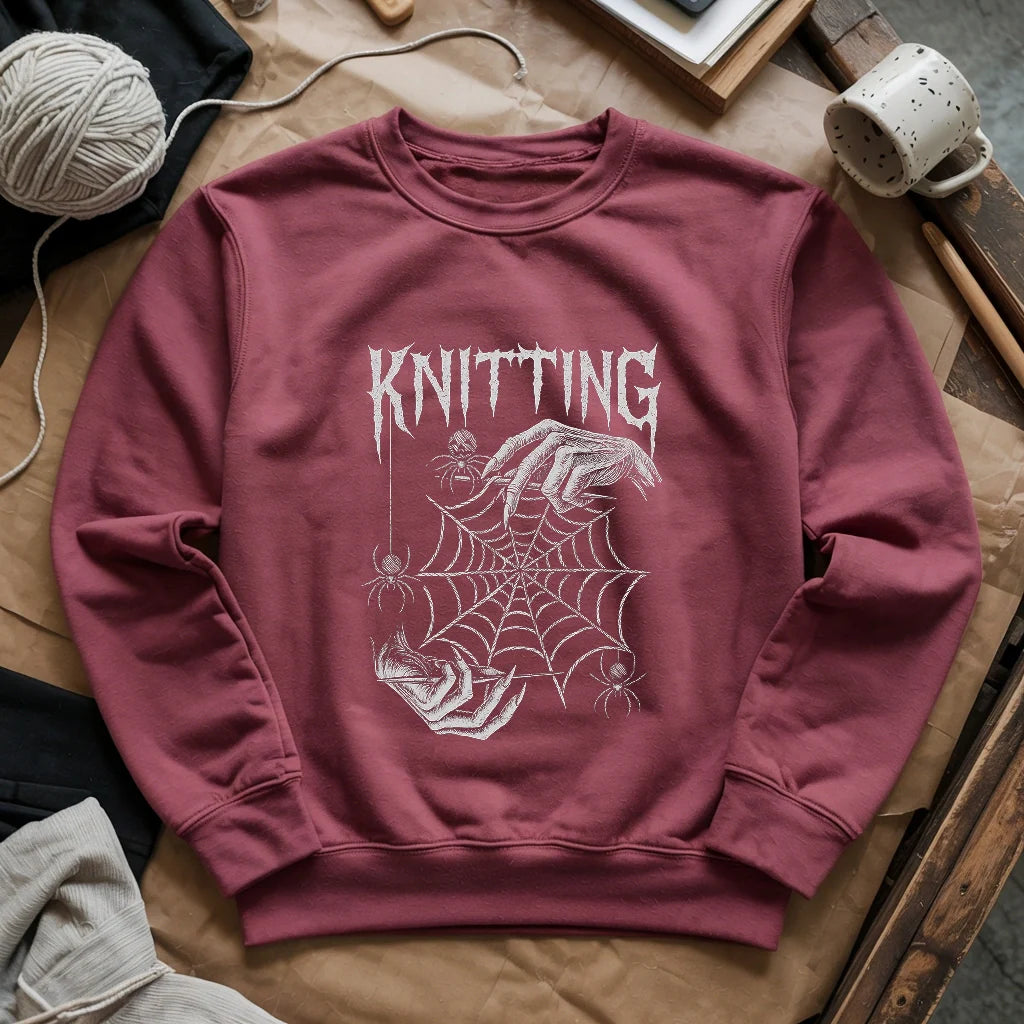 Gothic Knitter Sweatshirt - Prismatic Fiber Arts