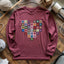 Granny Squares Heart Long Sleeve T-shirt - Prismatic Fiber Arts