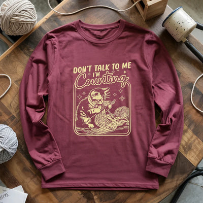 Shh, I'm counting Long Sleeve T-shirt - Prismatic Fiber Arts