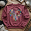 Granny Squares Heart Sweatshirt - Prismatic Fiber Arts