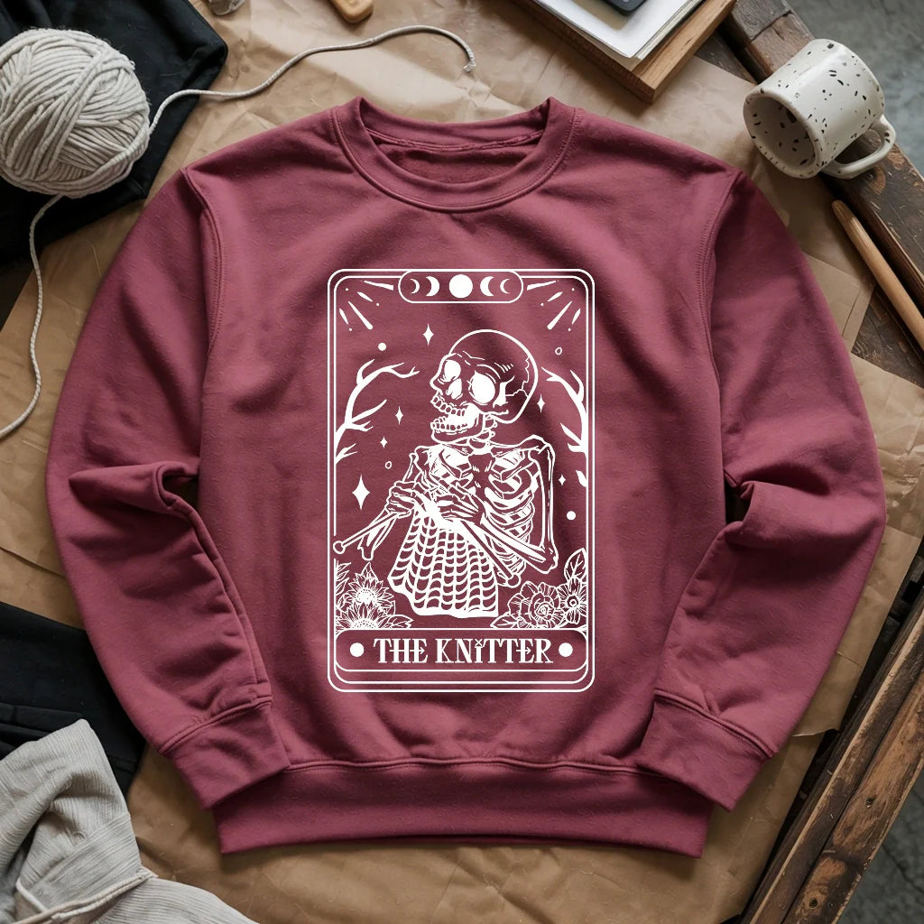 Knitter Tarot Card Sweatshirt - Prismatic Fiber Arts