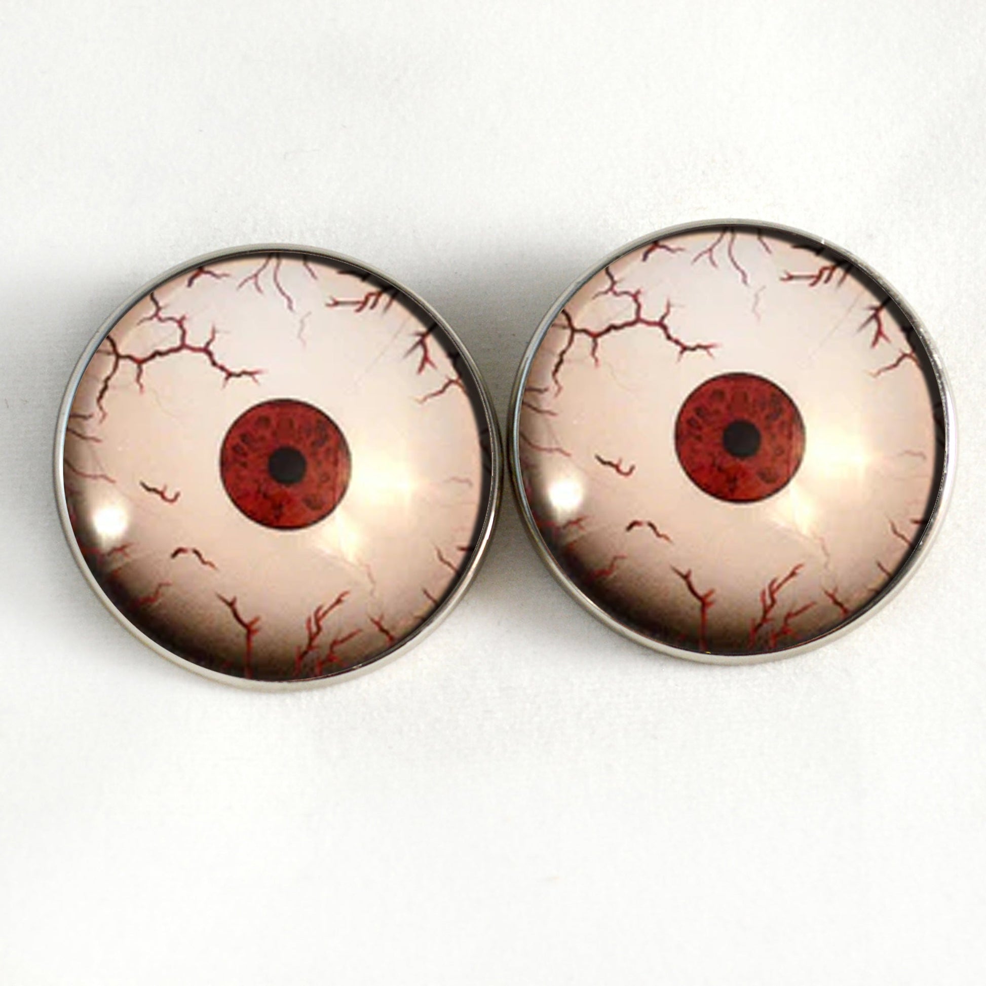 Crazy Mars Martian Sew-On Button Glass Eyes - Prismatic Fiber Arts