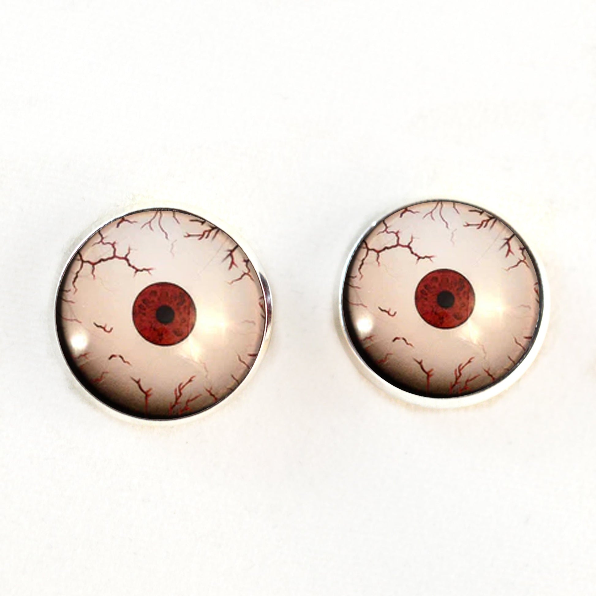 Crazy Mars Martian Sew-On Button Glass Eyes - Prismatic Fiber Arts