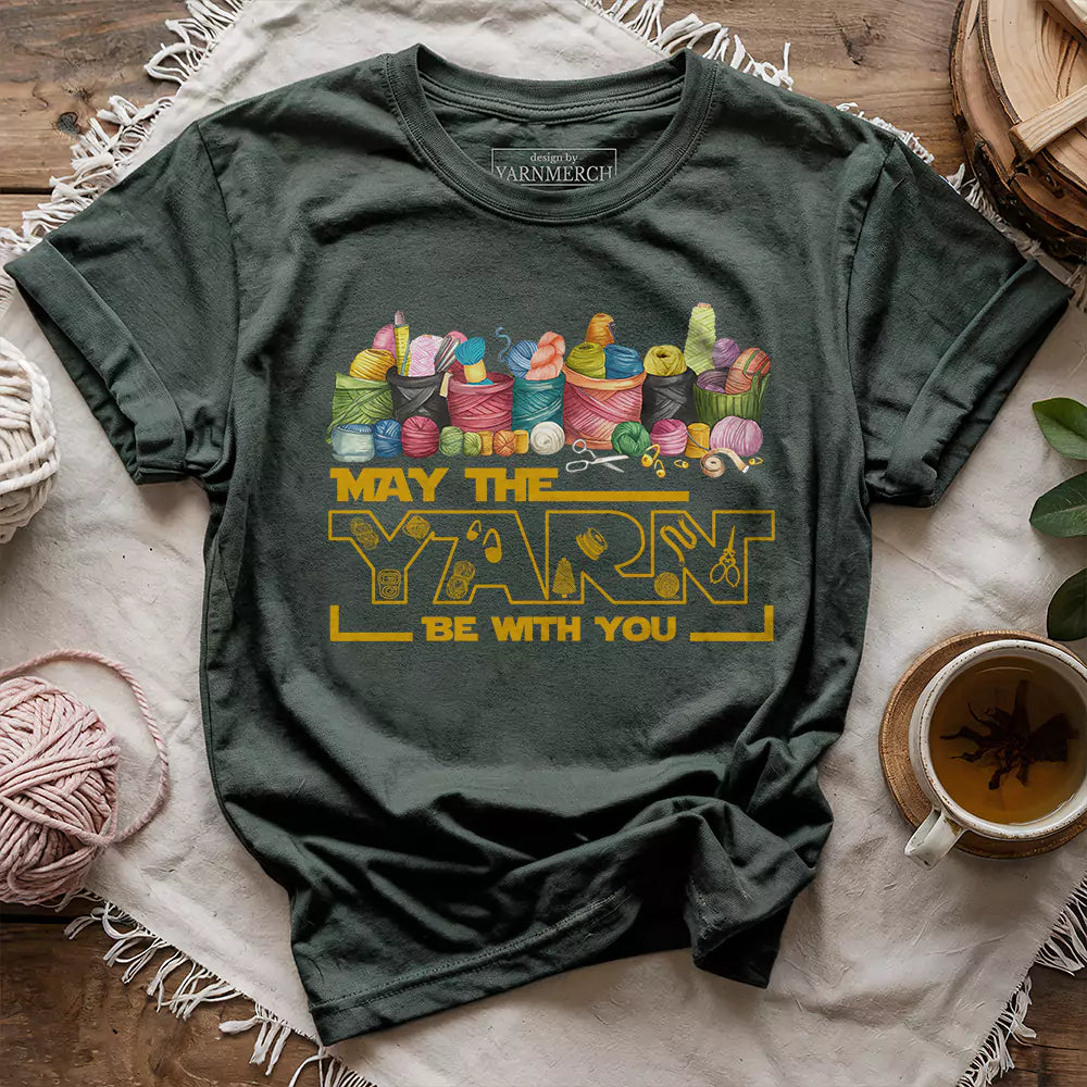 May The Yarn Be With You T-shirt - Prismatic Fiber Arts
