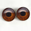 Medium Brown Human Inspired Sew-On Button Glass Eyes - Prismatic Fiber Arts
