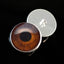 Medium Brown Human Inspired Sew-On Button Glass Eyes - Prismatic Fiber Arts