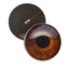 Medium Brown Human Inspired Sew-On Button Glass Eyes - Prismatic Fiber Arts