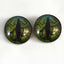 Medusa Snake Green Sew-On Button Glass Eyes - Prismatic Fiber Arts