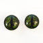Medusa Snake Green Sew-On Button Glass Eyes - Prismatic Fiber Arts