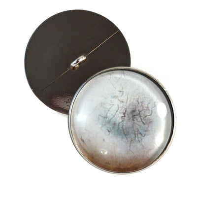 Milky Dead Zombie Sew-On Button Glass Eyes - Prismatic Fiber Arts