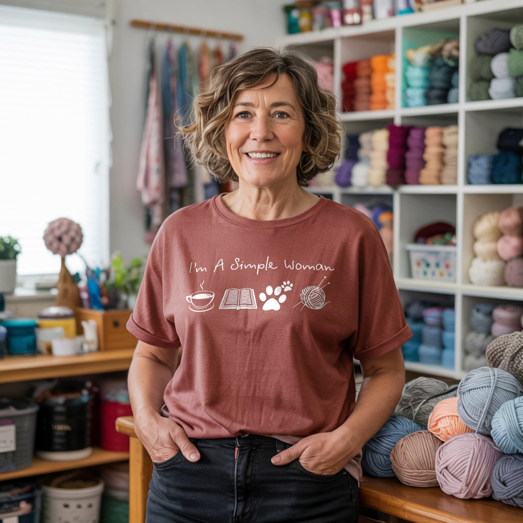 Simple Woman T-shirt - Prismatic Fiber Arts