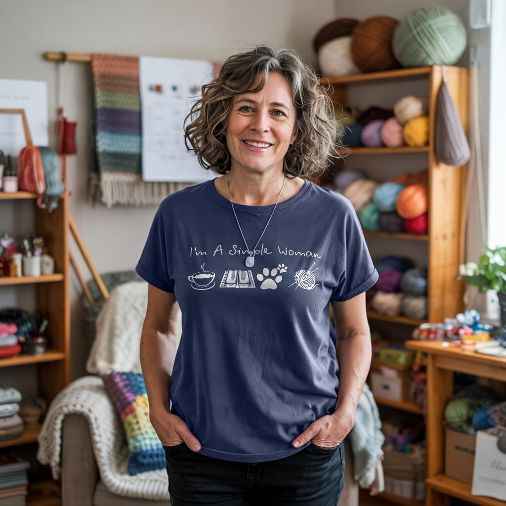 Simple Woman T-shirt - Prismatic Fiber Arts
