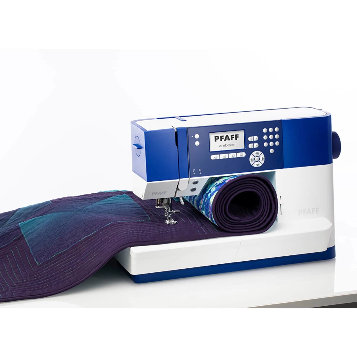 PFAFF® ambition™ 610 Blue Sewing Machine - Prismatic Fiber Arts