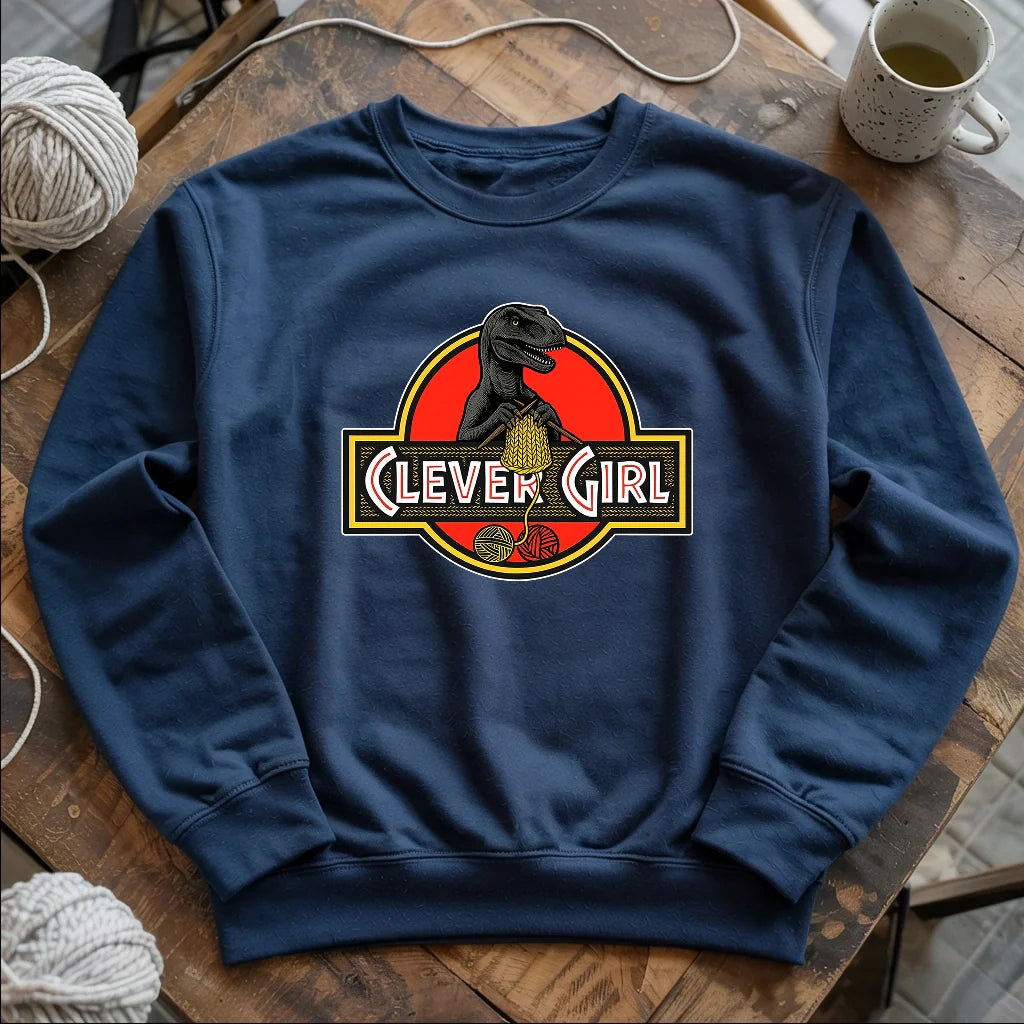 Clever Girl Sweatshirt - Prismatic Fiber Arts