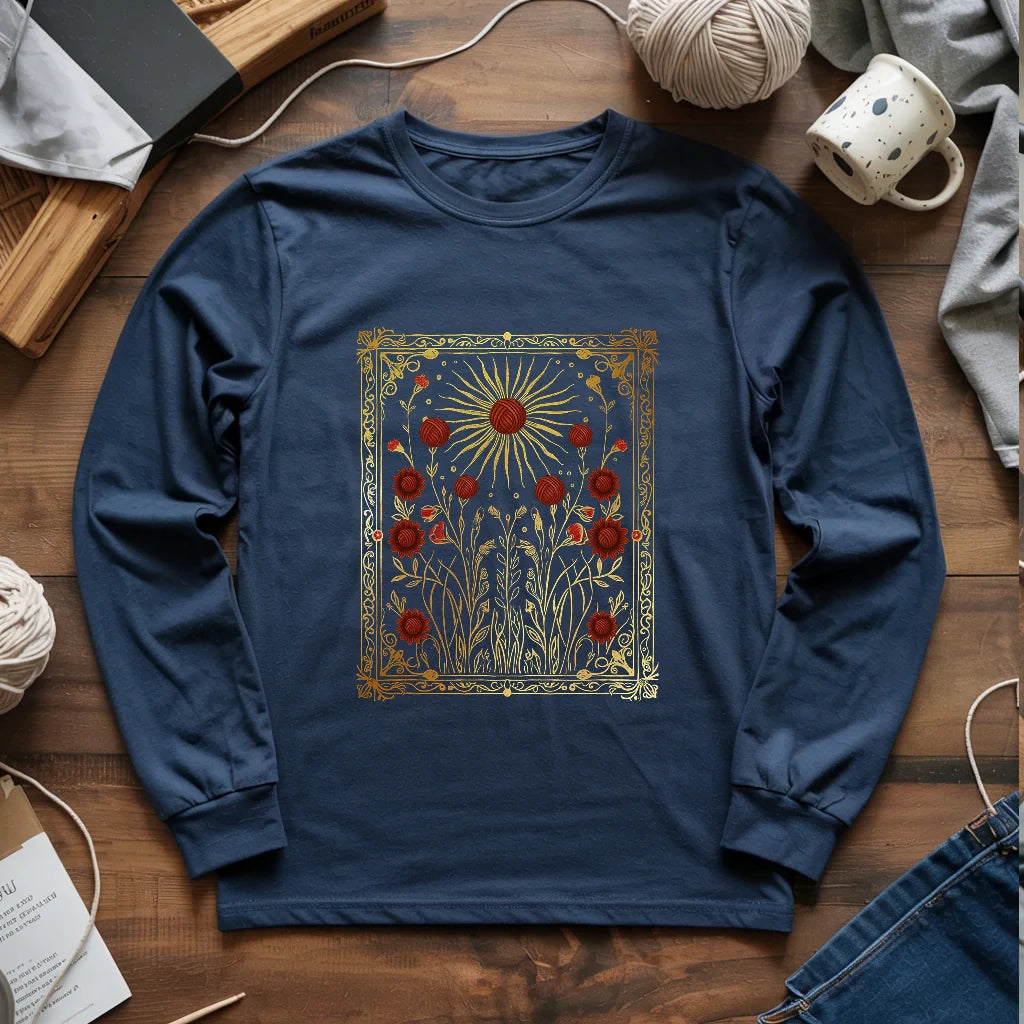Energy Of Yarn Long Sleeve T-shirt - Prismatic Fiber Arts
