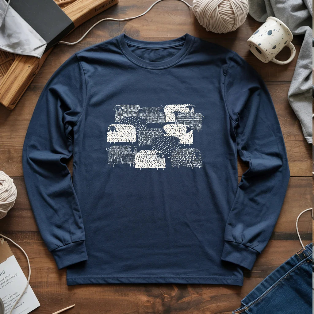 Sheep Happens Long Sleeve T-shirt - Prismatic Fiber Arts