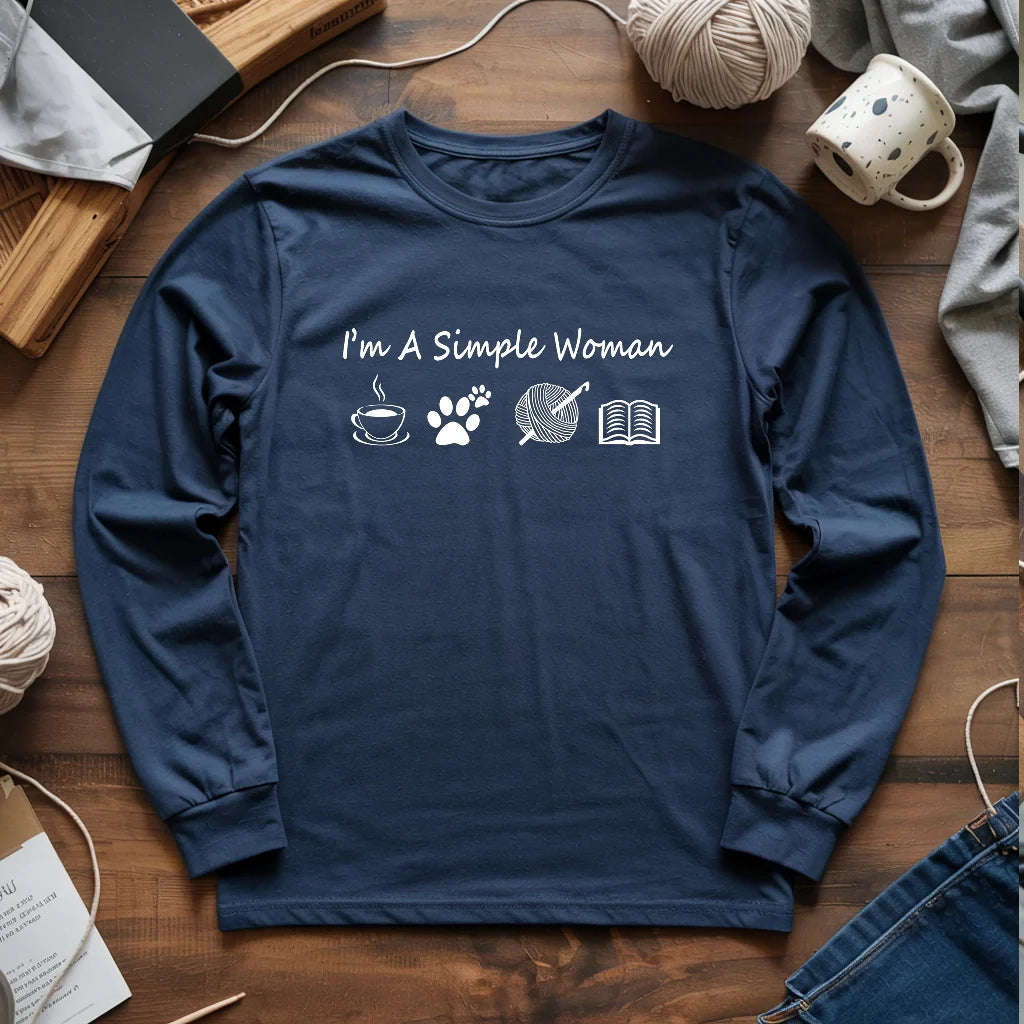 Simple Crocheter Long Sleeve T-shirt - Prismatic Fiber Arts