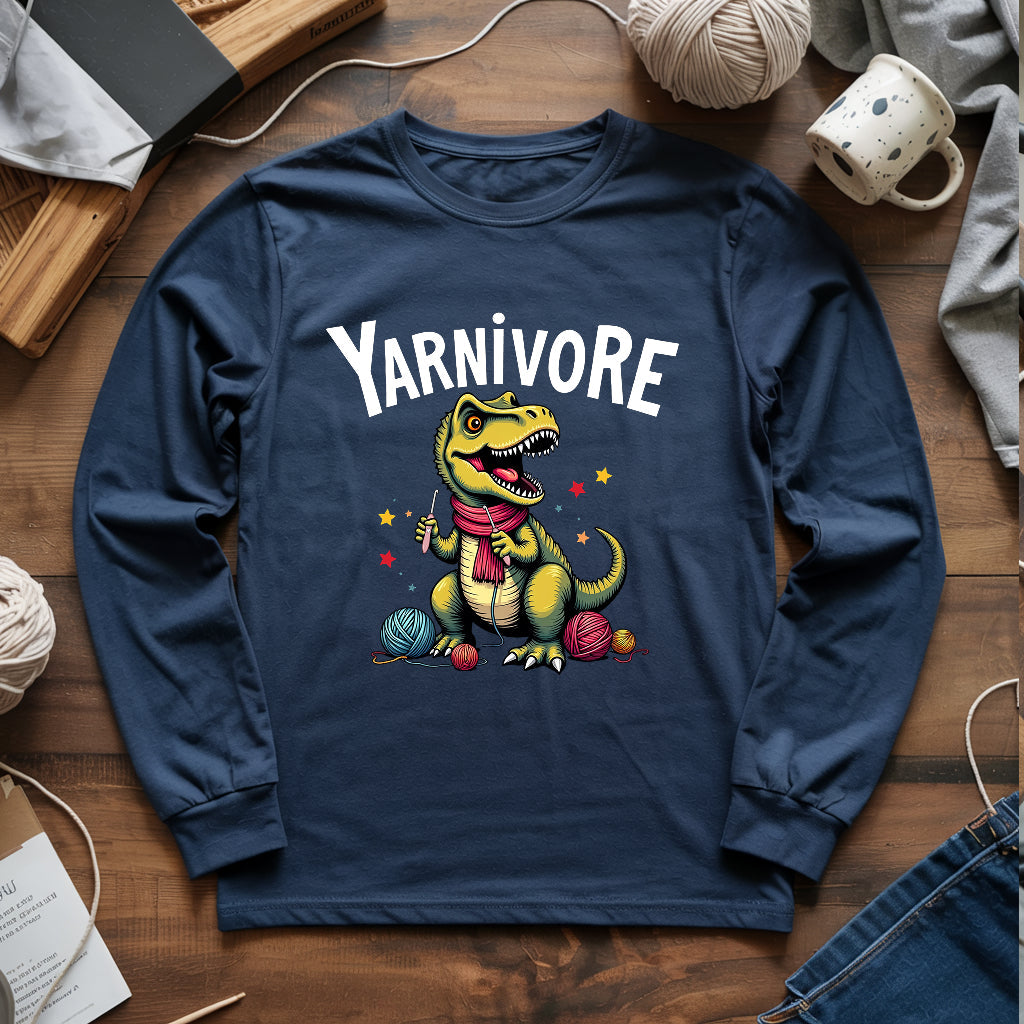 Yarnivore Crocheter Long Sleeve T-shirt - Prismatic Fiber Arts