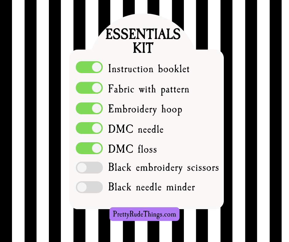Beetlejuice Sandworm Embroidery Kit - Prismatic Fiber Arts