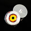 Nightmare Clown Yellow and Orange Sew-On Button Glass Eyes - Prismatic Fiber Arts