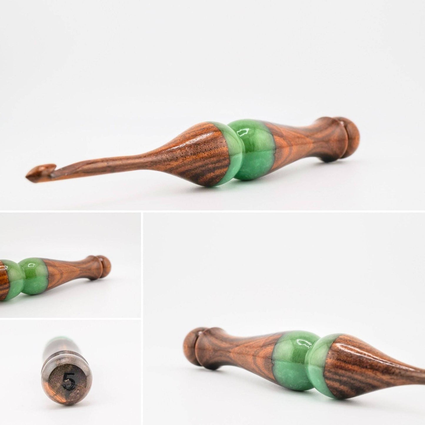 Sparkle Rosewood Crochet Hook - Prismatic Fiber Arts