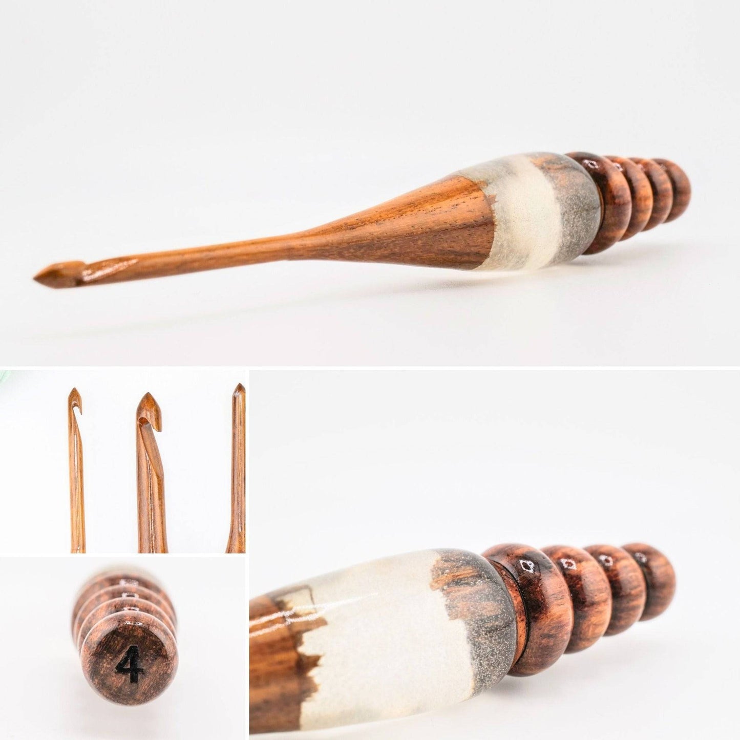 Sparkle Rosewood Crochet Hook - Prismatic Fiber Arts
