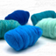 Deep Sea Carded Corriedale Wool Sliver Variety Pack - Prismatic Fiber Arts